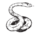 A black and white drawing of a snake on a transparent background.