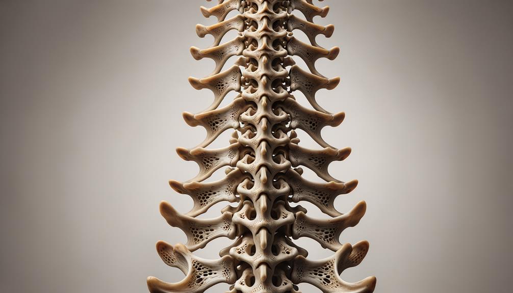 flexible bony support structure spine