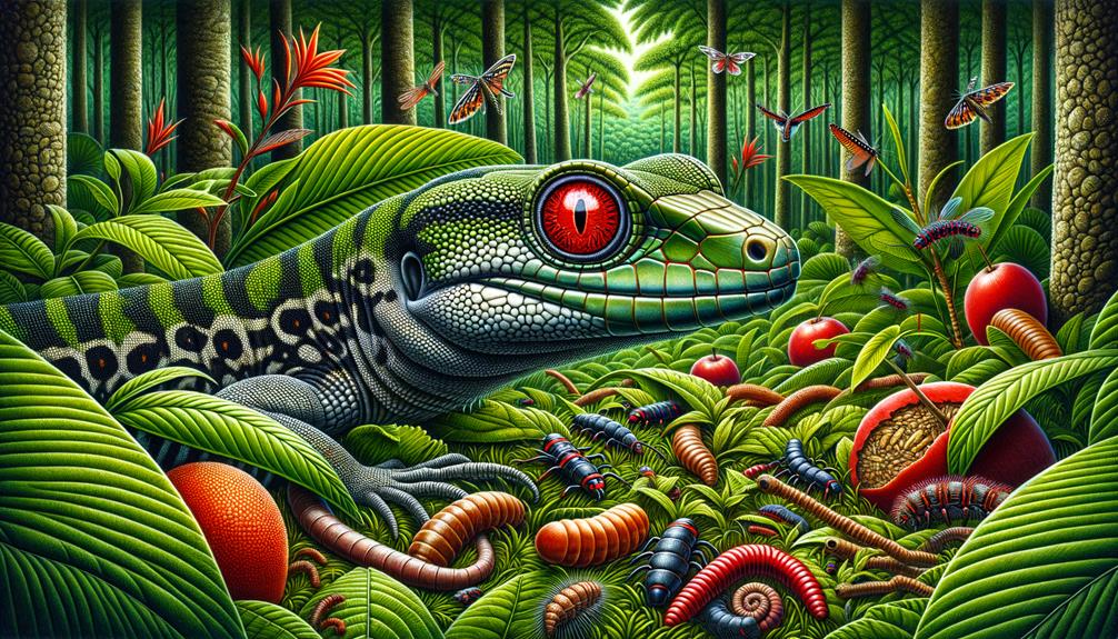 Red Eyed Crocodile Skink Dragon Look 2 healthy eating habits matter