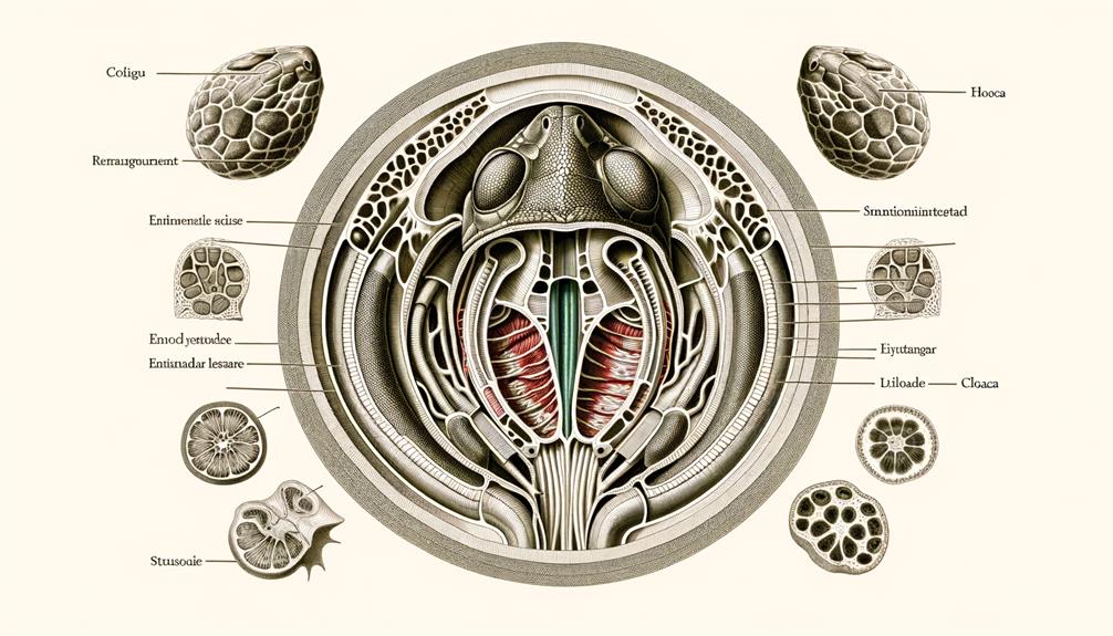 reproductive and digestive openings