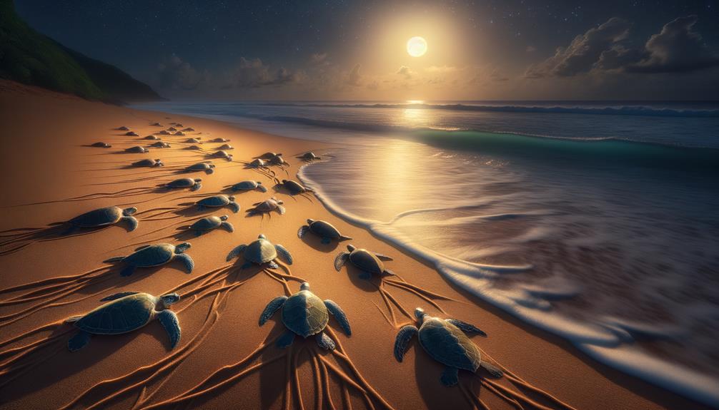 sea turtles lay eggs