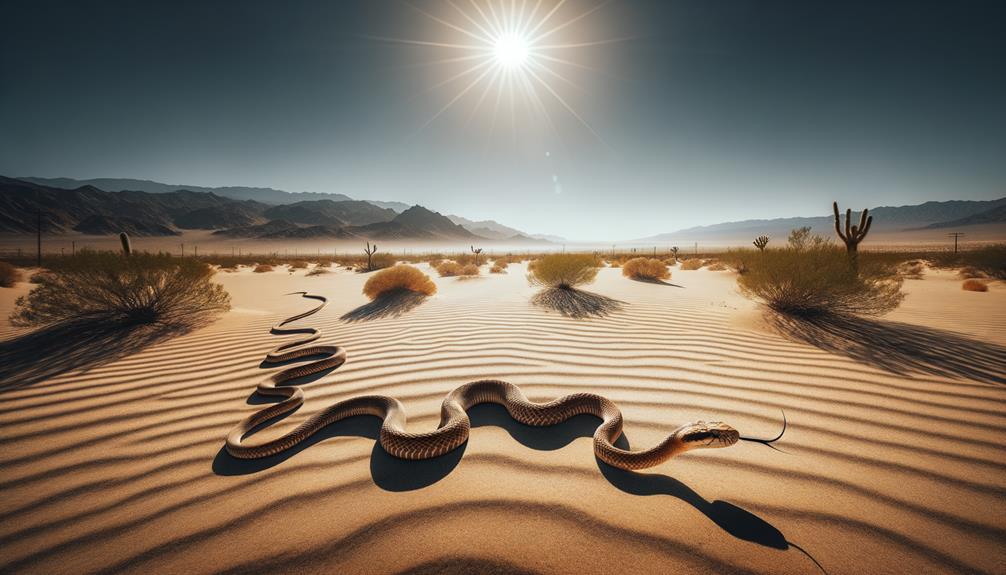 snake slithers desert dunes