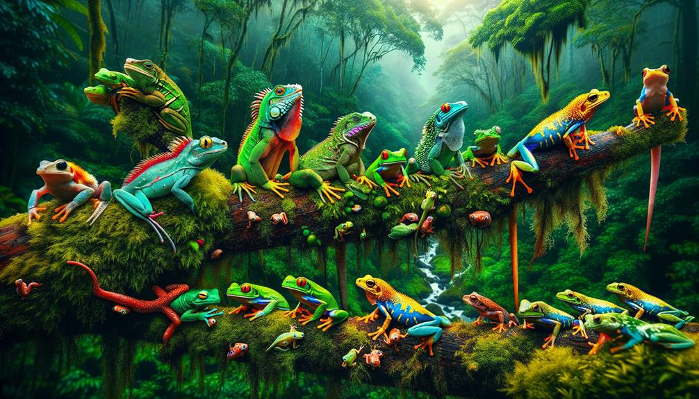 vibrant rainforest reptile diversity