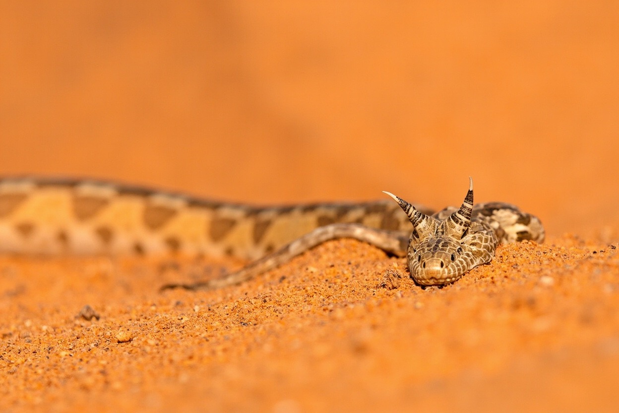Desert Horned Viper Sand Swimming 2 realistic beach interaction systems