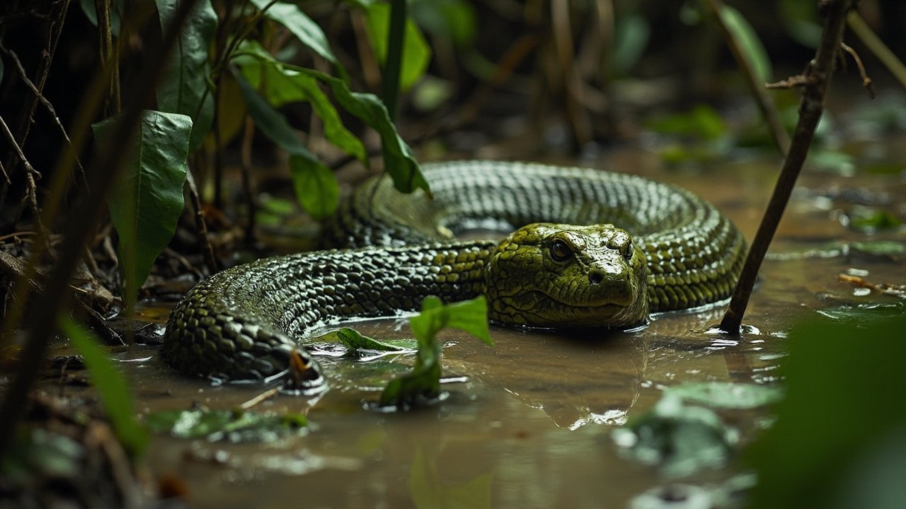Anacondas Amazon River Basins 2 carnivorous diet and hunting