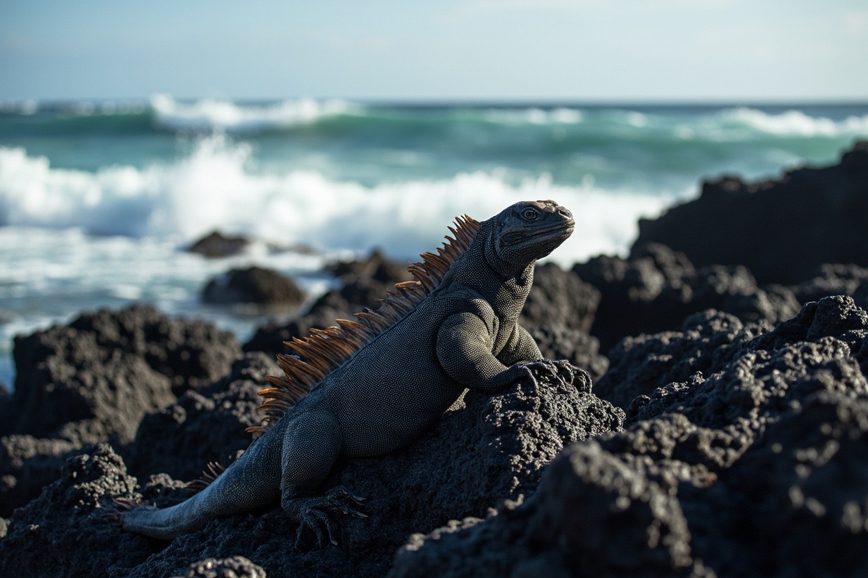 Marine Iguanas Galapagos Coasts 2 diverse animal survival tactics
