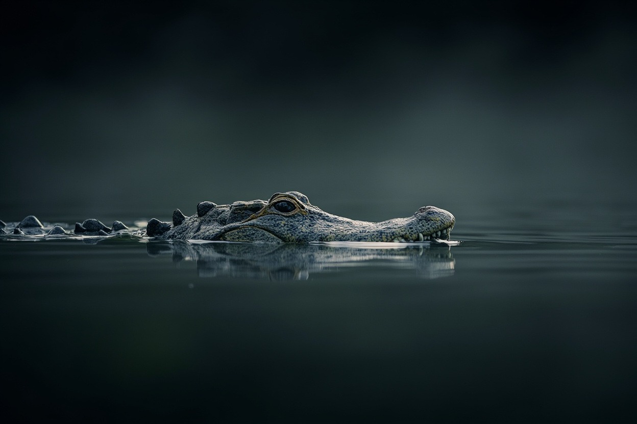New Guinea Crocodiles Island Rivers 5 New Guinea crocodile adapted to murky Fly River waters with excellent vision