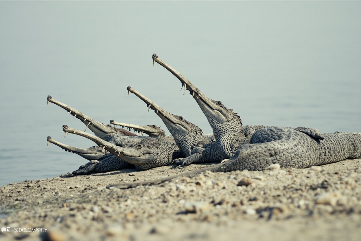 Gharials Ganges River Inhabitants 6 Gharial Ganges River