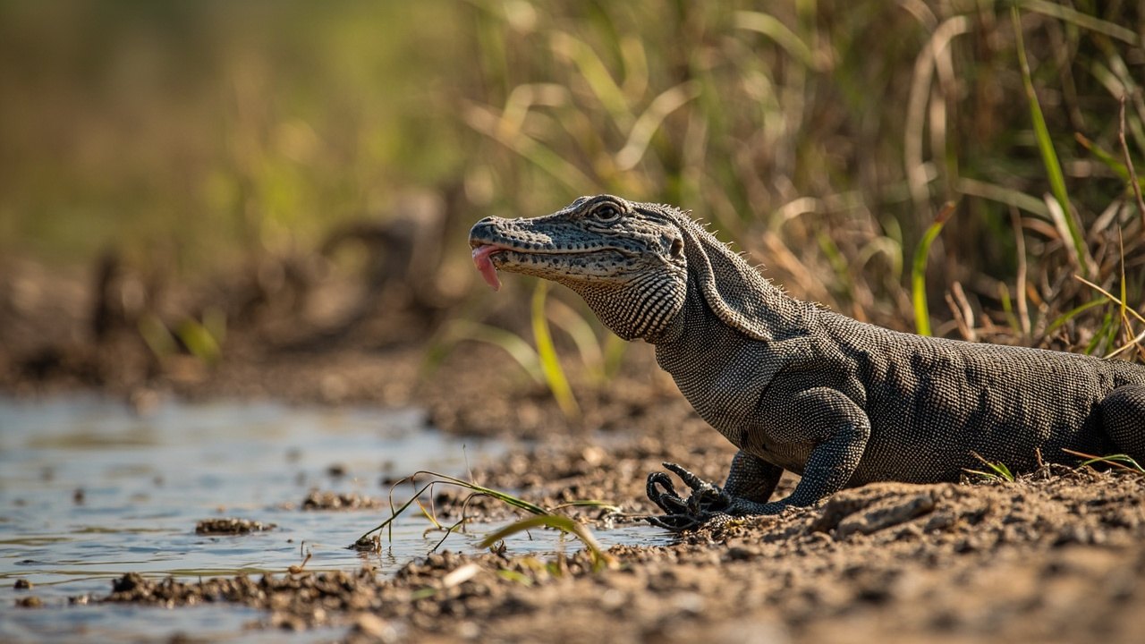 Nile Monitors Nile River 2 balanced diet includes hunting