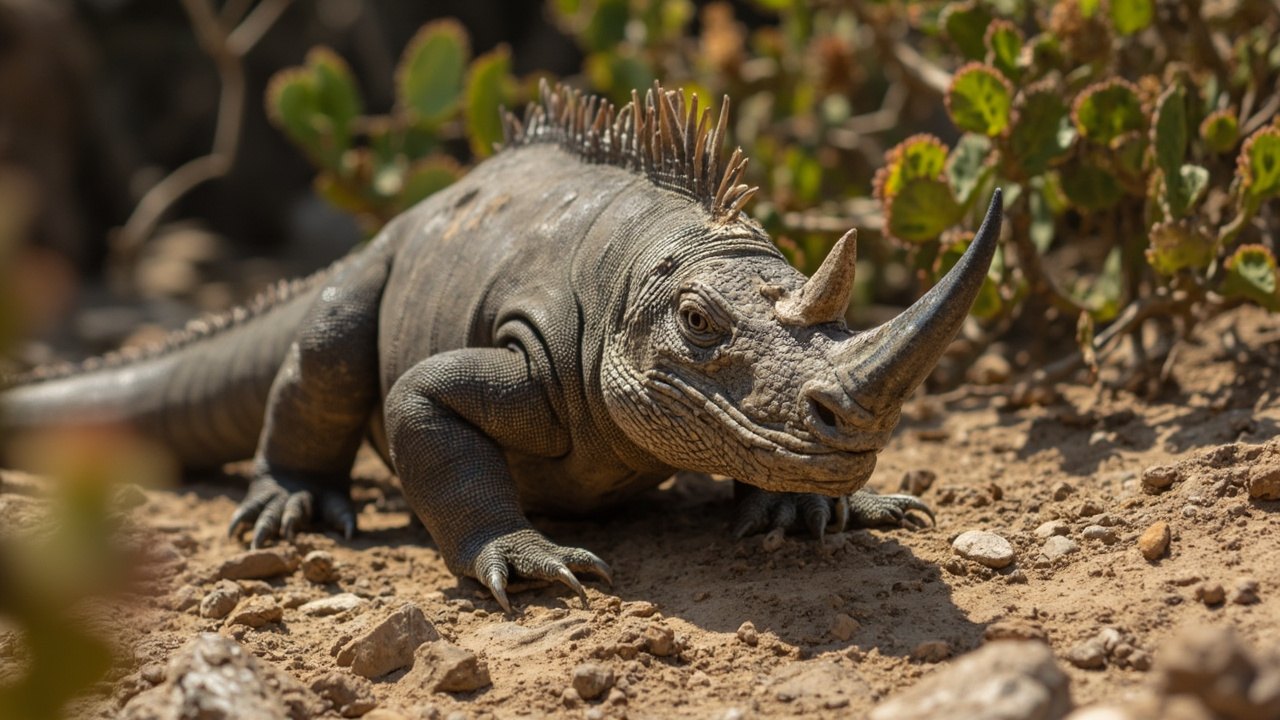 Rhinoceros Iguana Horn Mystery 4 examining similarities and differences