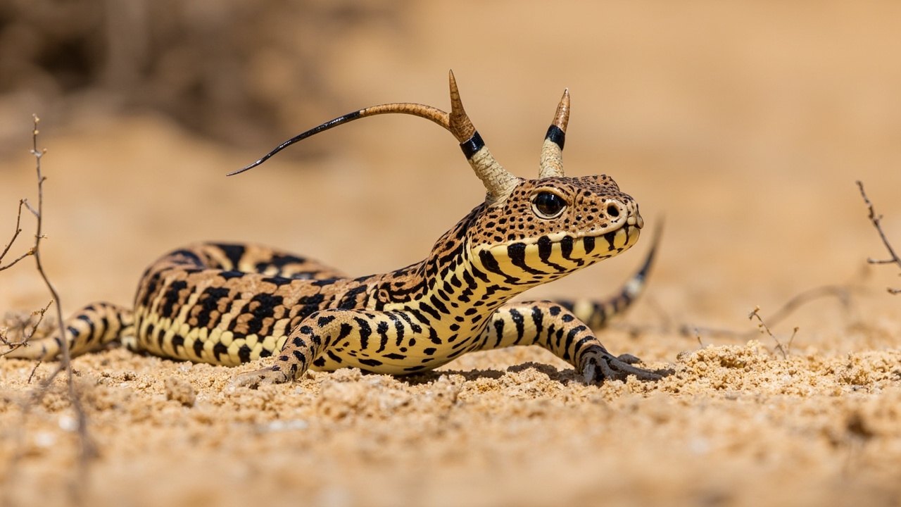 Desert Horned Viper Sand Swimming image
