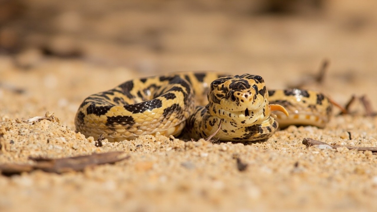 Desert Horned Viper Sand Swimming image