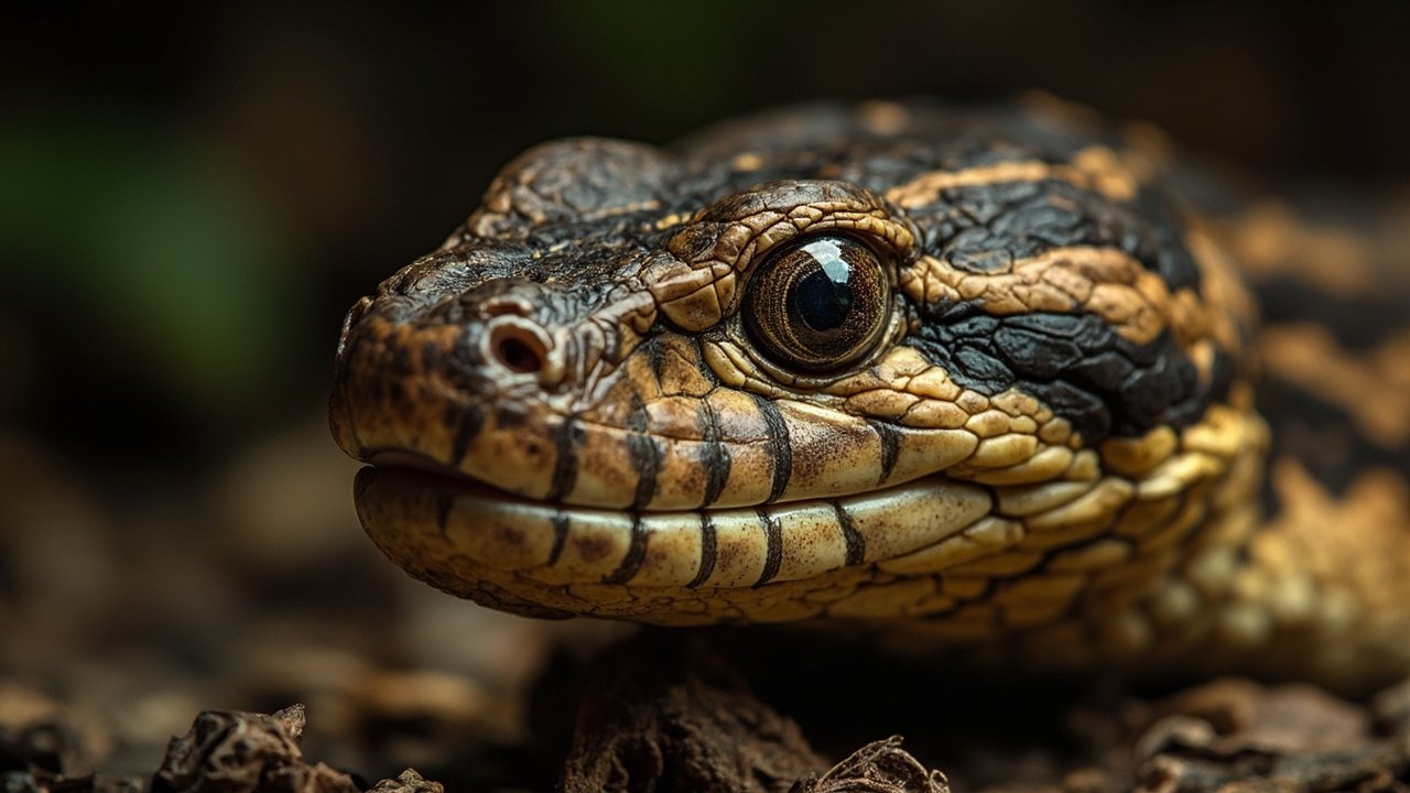 Highly Venomous Reptilian Predators 1 Coastal Taipan (Oxyuranus scutellatus) in defensive posture