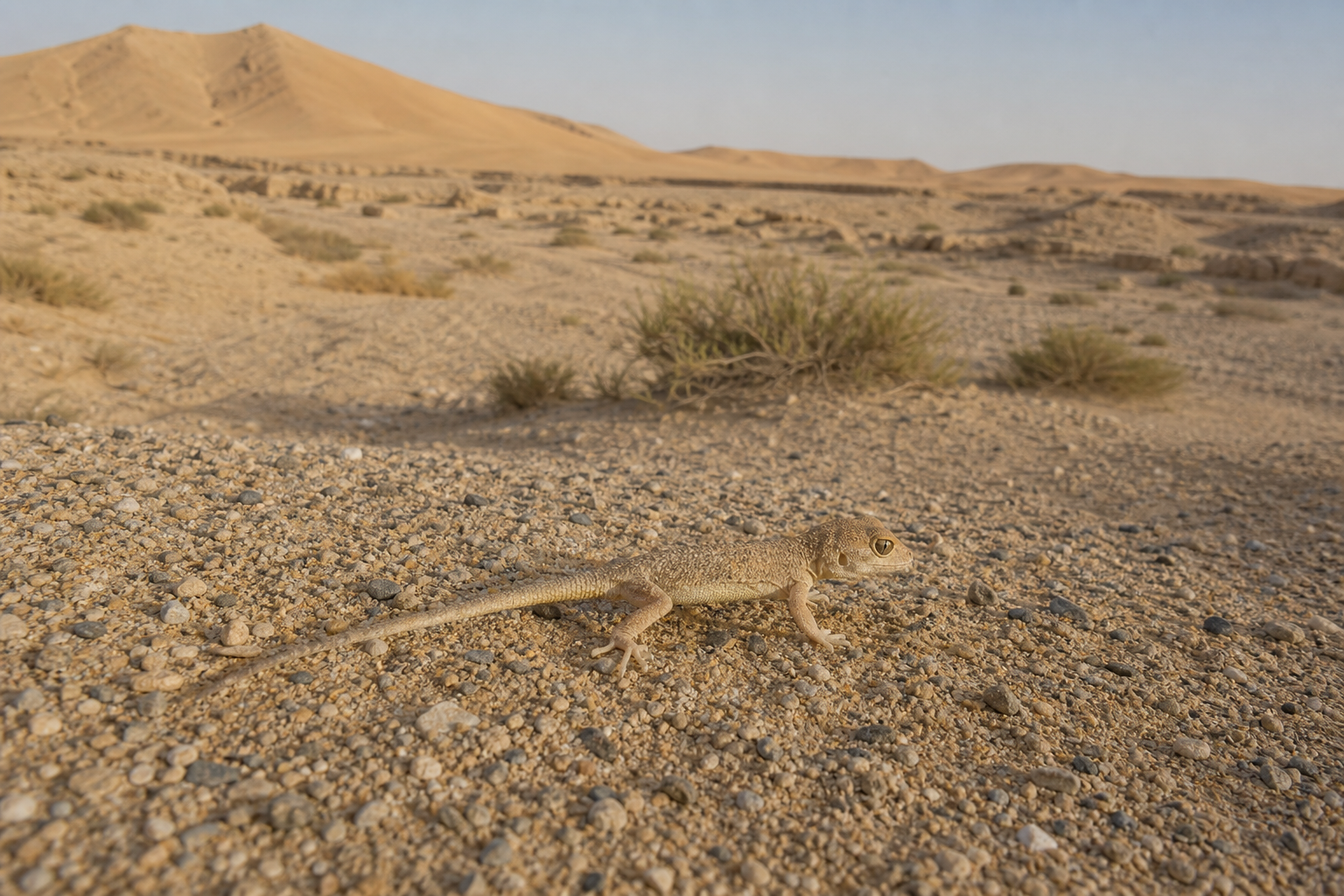 Desert lizard in an Arabian Peninsula habitat