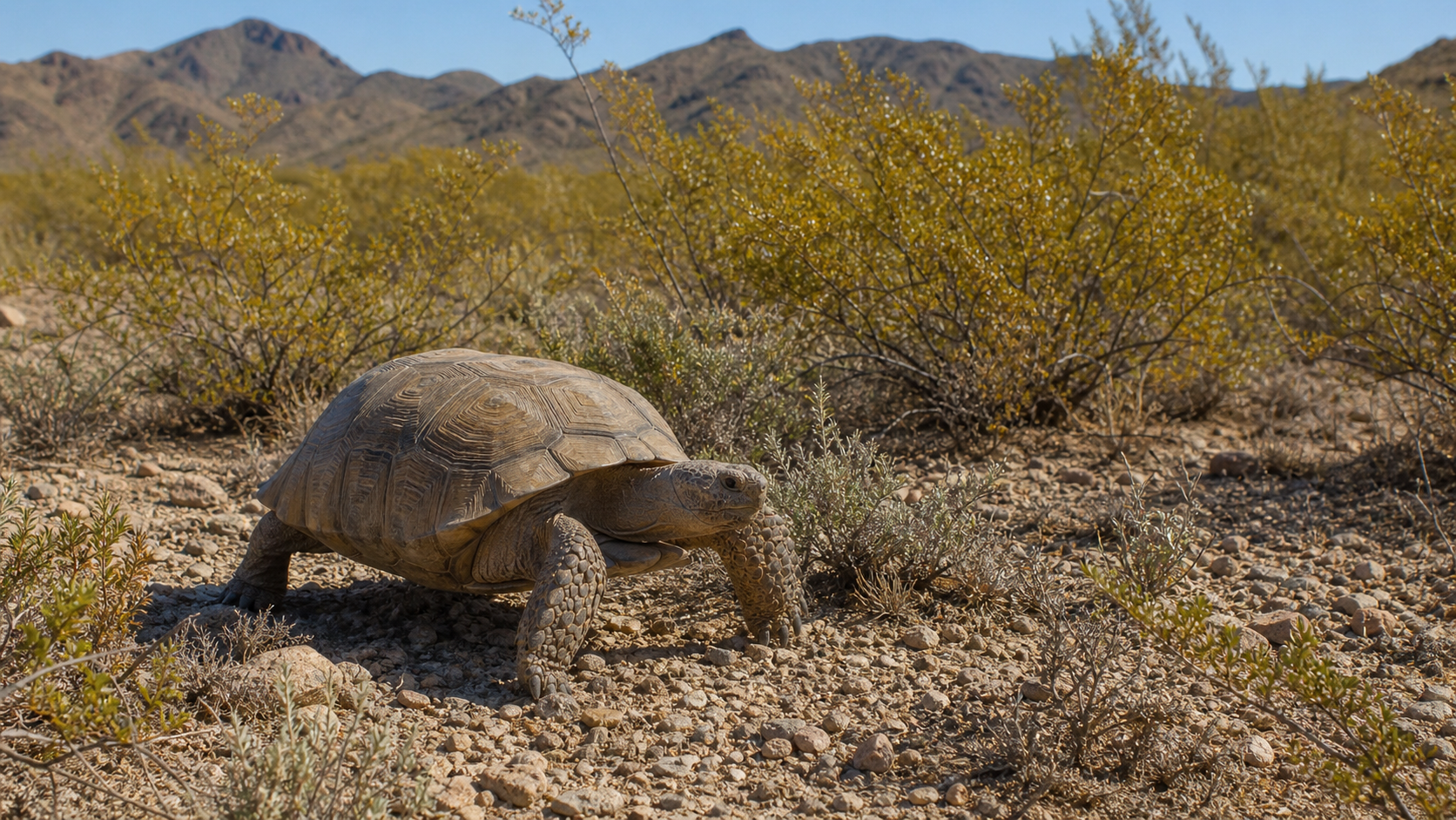 Reptile in Sonoran Desert creosote habitat.