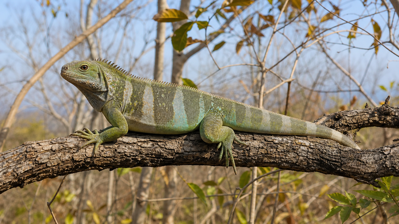 Fiji Crested Iguana Conservation and Translocation 2 Fiji crested iguana in tropical dry forest