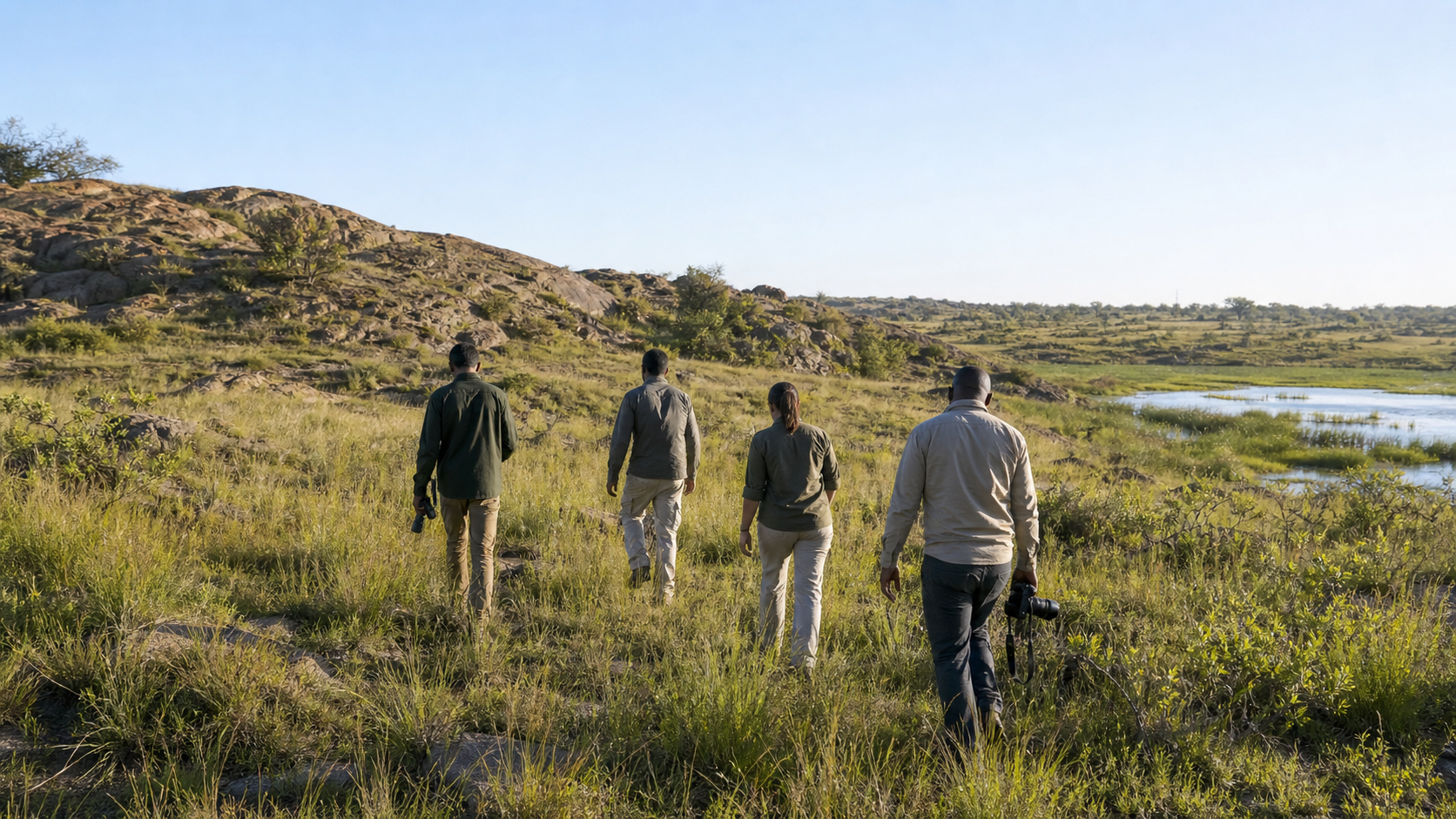 Community-Led Conservation: Principles and Practice 5 Local conservation partners surveying reptile habitat outdoors