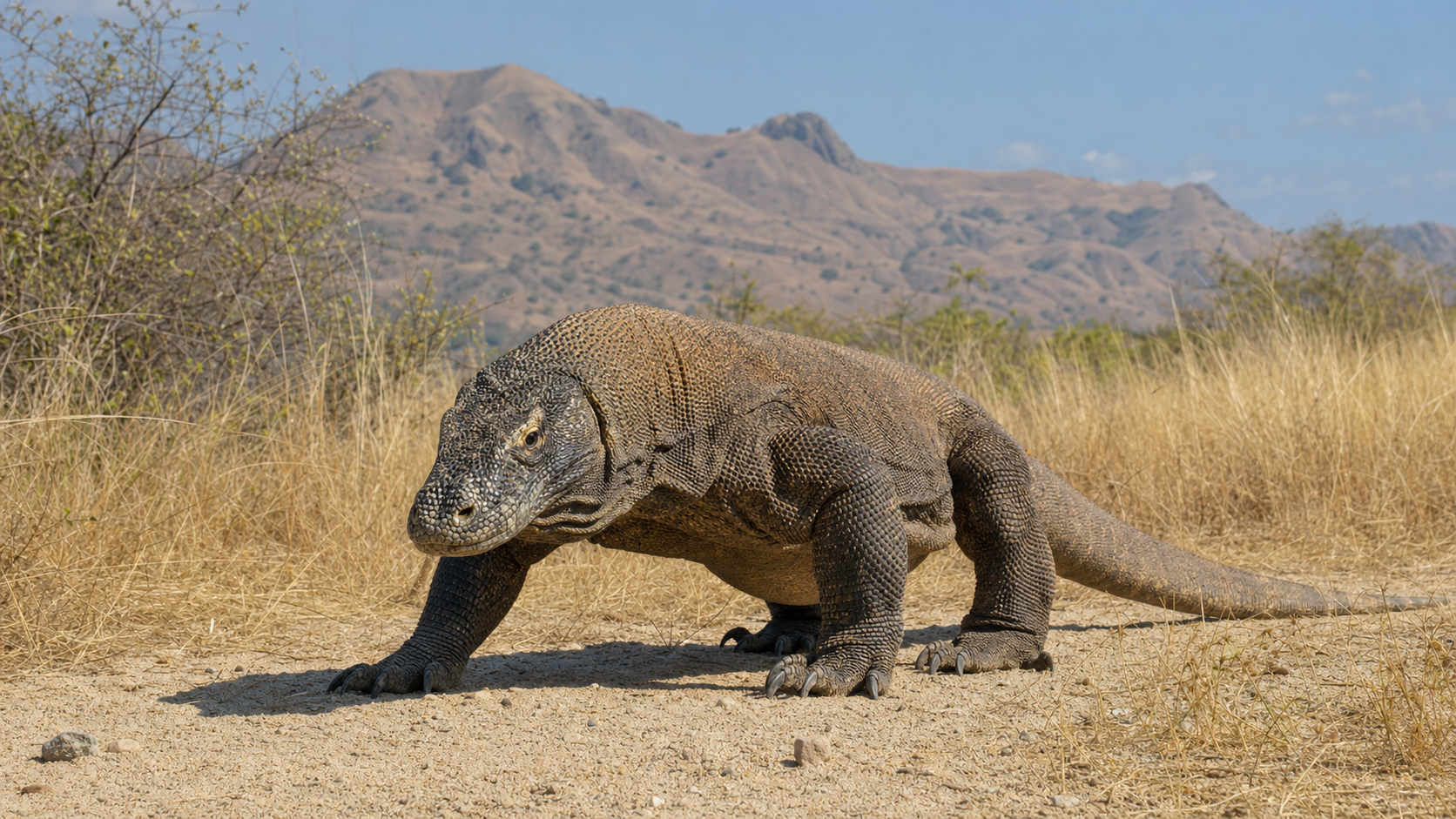Komodo Dragons: The Largest Lizards 7 Juvenile Komodo dragon in natural habitat