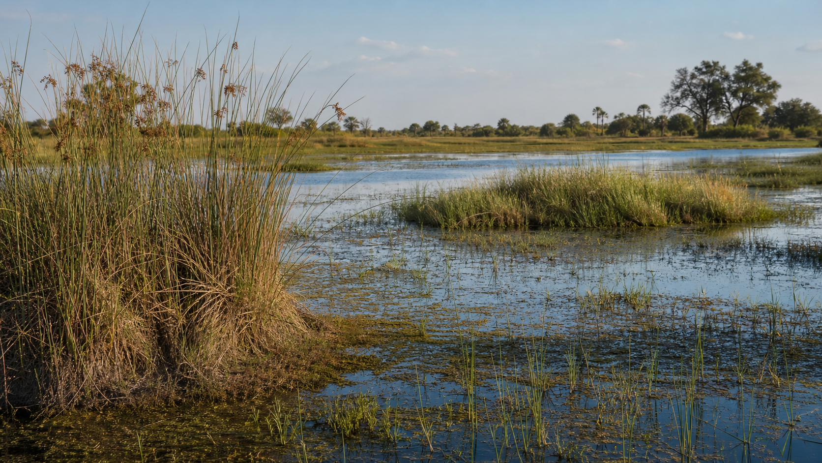 Seasonal floodplain habitat in the Okavango Delta.